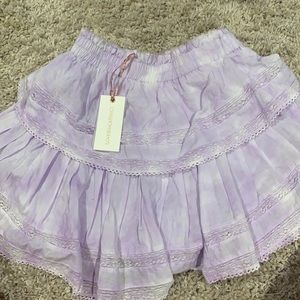 purple lsf ruffle mini skirt